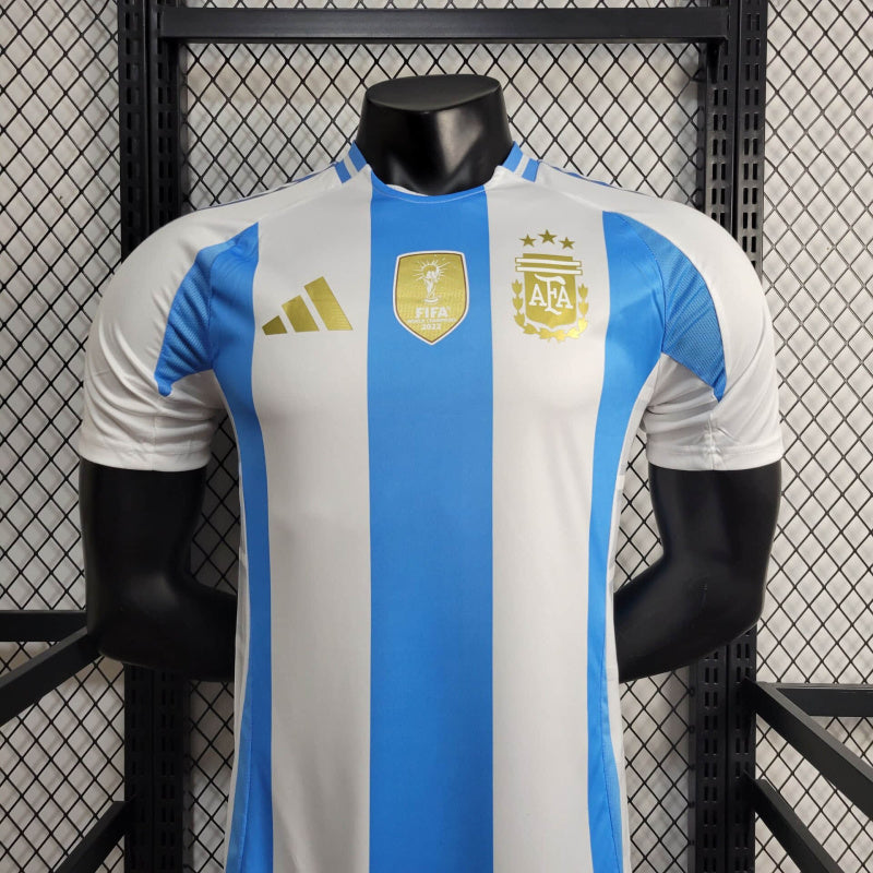 Camisa Argentina Home 24/25 - Adidas Versão Jogador + Pacth